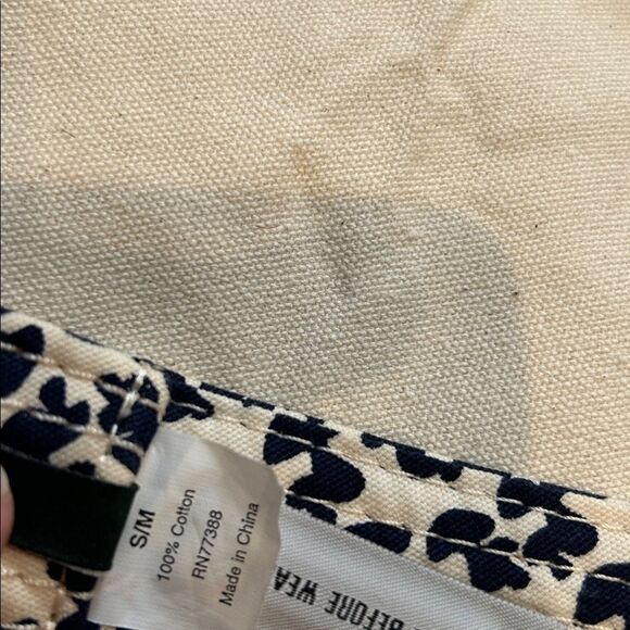 J. Crew blue/cream, little mushroom Print Belt small/medium new without tags - Picture 5 of 5